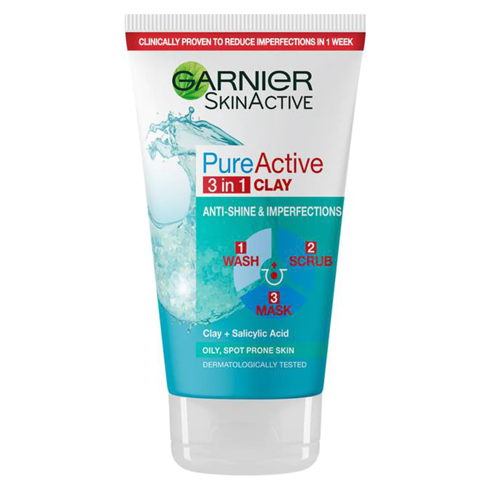 Pure Active 3-In-1 Clay Scrub, Mask and Wash